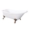 Aqua Eden Clawfoot Bathtubs, 66.56 L, 29.5 W, White/Brushed Nickel, Cast Iron VCT7D6630NF8 - alternate 1